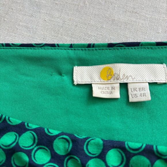 Boden Nellie Long Sleeve Green Jersey Dress Size 4R - Picture 7 of 9